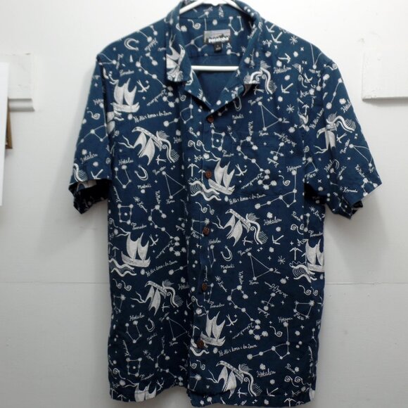 Patagonia Pataloha Shirt in Ho'okele Tidepool Blue Size Large - Picture 5 of 13